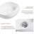Oval Ceramic Vessel Sink - 18.1"×15" Shatterproof Bathroom Basin, Crack-Resistant Gloss Finish, No Faucet Hole Without Drain, 5.5" Height For Small Countertops (Safe Packaging Certified)