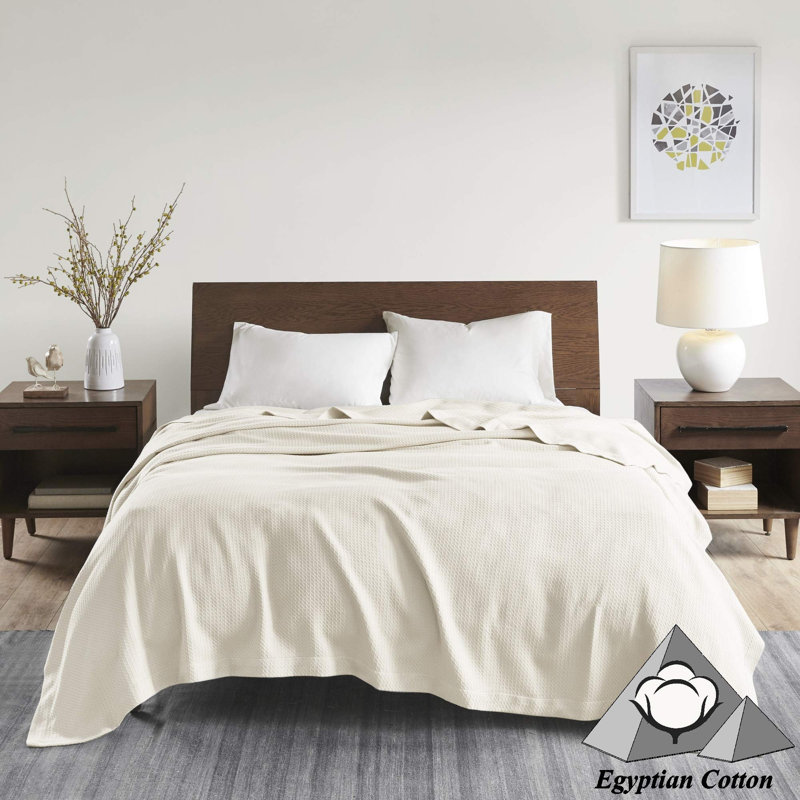 Couverture chauffante moelleuse, Double, Ivoire