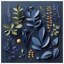 Couvre-lit matelassé bleu Botanical Cutouts-126120433