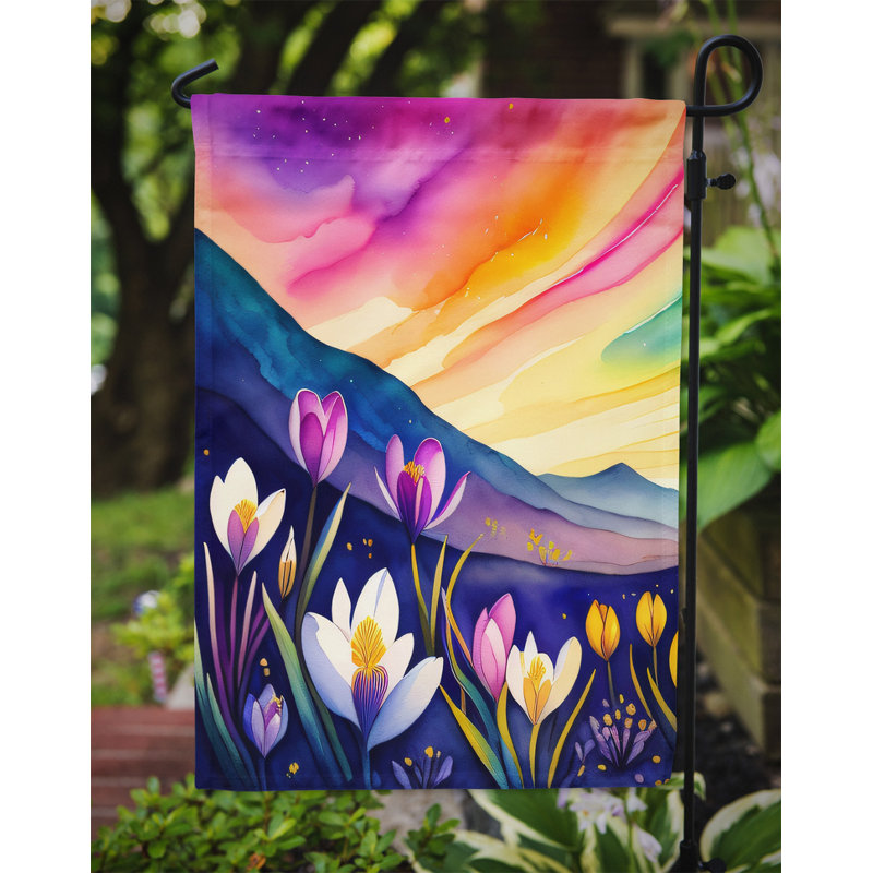 Drapeau de jardin double en polyester H 15,5 po x l 11,25 po