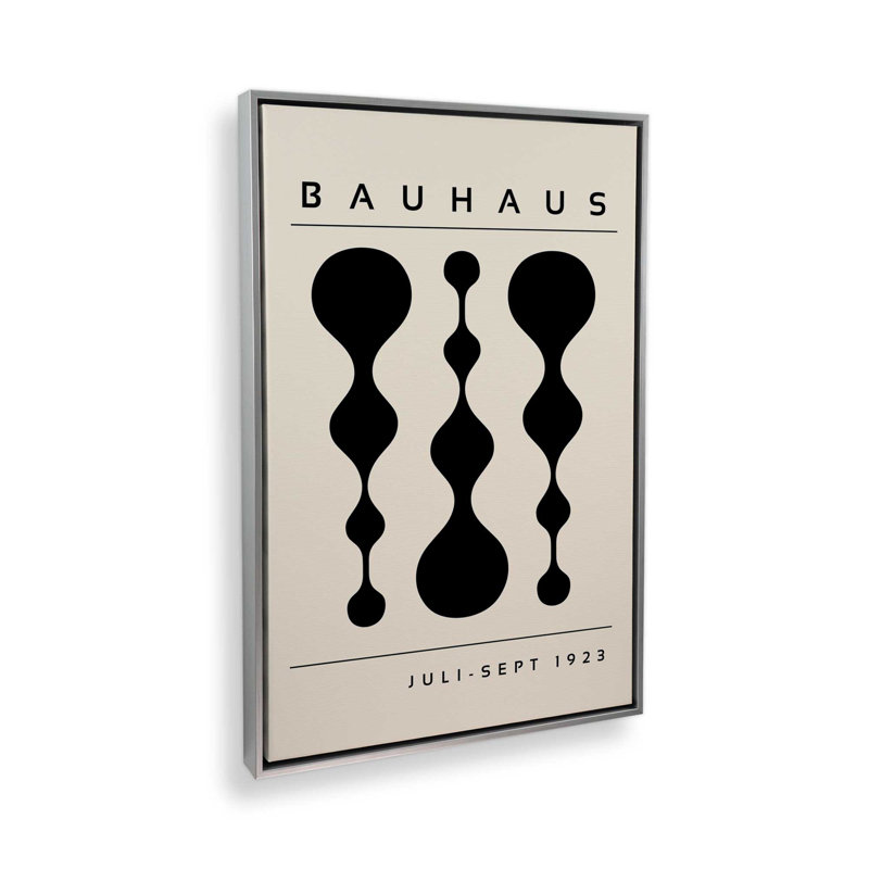 Bauhaus à géométrie liquide, Cadre flottant en chrome poli, H 18,75 po x l 12,75 po x P 1,75 po
