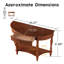 Console de 45 po en demi-lune Farmhouse-1436405236