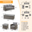 7 - Person Modular Patio Conversation Set with Cushions-67950799