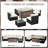 8 Pieces Outdoor Wicker Patio Furniture Set with Fire Pit Table-1600774585