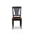 5-Piece Dining Set Includes a Dining Table and 4 Mid Century Chairs with Slatted Back - Black Finish-1846514479-1846514473-1846514469