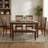 Mahogany Solid Wood Rectangle Dining Table Set 6 Piece 4 Chairs Bench Ladder Back