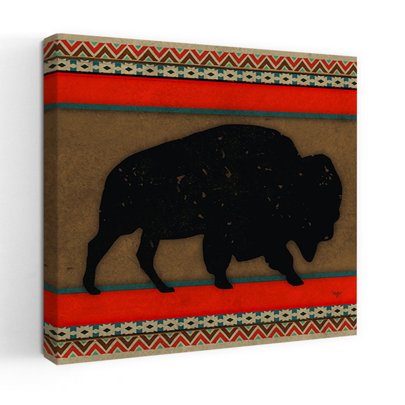 Art contemporain Buffalo Out West, H 18 po x l 18 po
