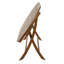 Oval Acacia Folding Outdoor Dining Table With Umbrella Hole , 150cm cm W 85cm cm D