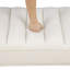 Banc rembourré en sherpa blanc cassé