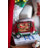 Camper With Mr & Mrs Santa Tea Time LED/Water Spinning/2 Way Switch - 11.3" X 4.4" X 8"H - Red/White/Green