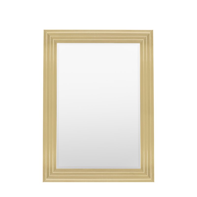 Ritz Gold Rectangle Mirror 109x79cm, 200.66 cm H x 276.86 cm W