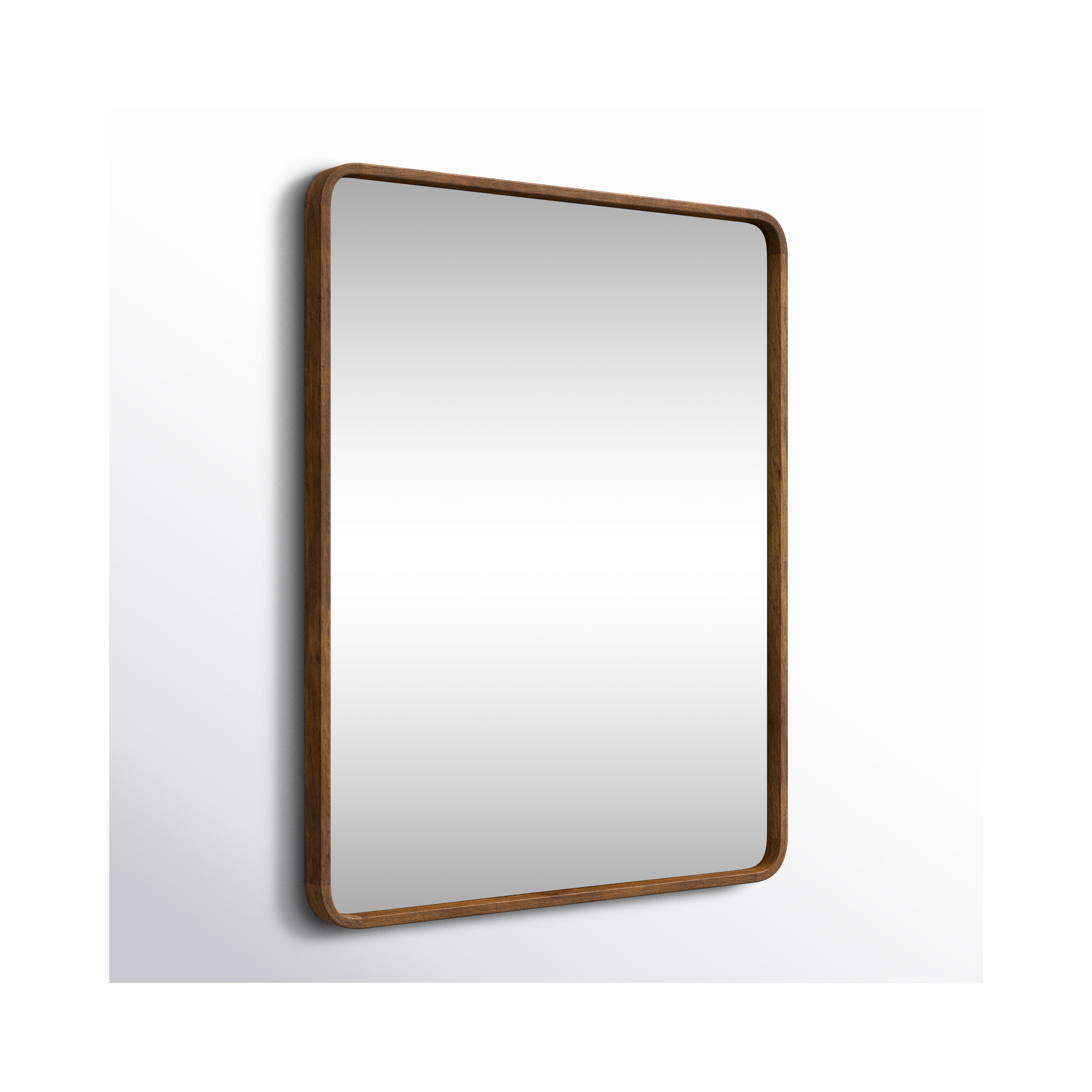 Sherman Wood Rectangle Mirror, Natural Rustic, 30" x 24"