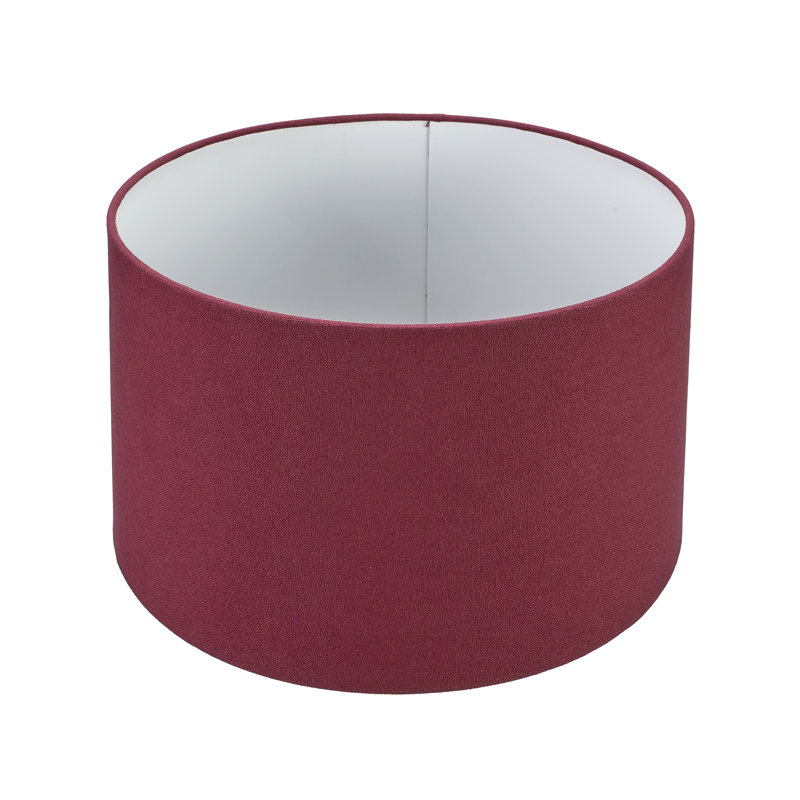 Cotton Drum Lamp Shade ( Uno ) in Red, 26cm H x 45cm W x 45cm D