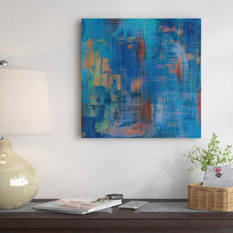 "northern lights" , reproduction d’art sur toile tendue, H 37 po x l 37 po x P 1,5 po, Toile tendue, Pas de tapis