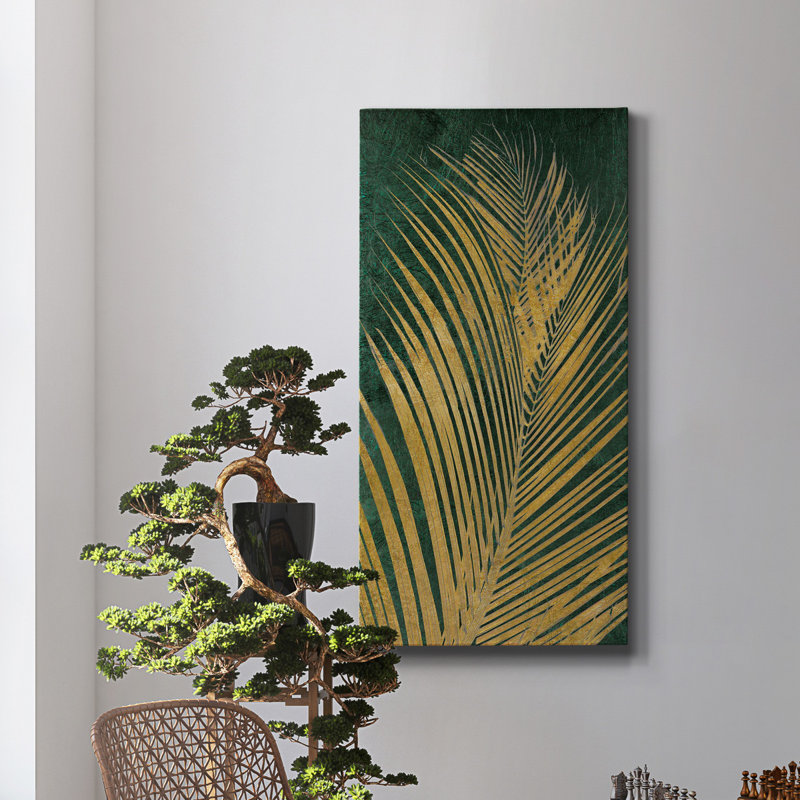 Golden Palm II - reproduction sur toile tendue, H 24 po x l 12 po x P 1 po