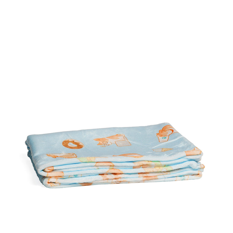 Couverture polaire super douce Corgi, Bleu