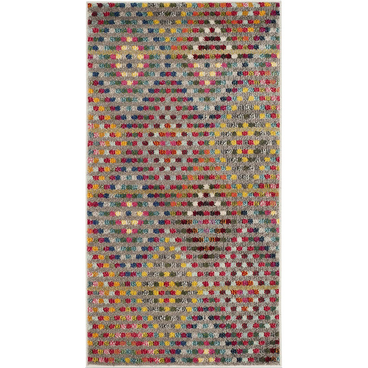 Archie-Lee Kivett Aqua/Orange/Pink Indoor/Outdoor Washable Area Rug Dakota Fields Rug Size: Rectangle 5' x 7