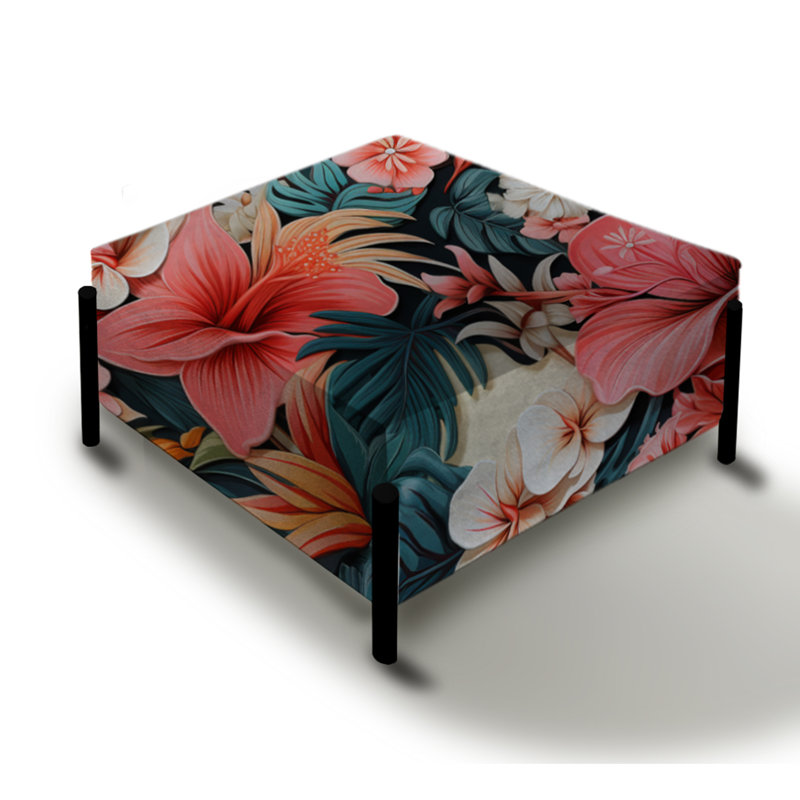 Tropicana Whimsy Tropical Pattern - Tropical Large Square Ottoman