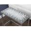 Table d'appoint, côté, bout, table de chevet, lampe, salon, chambre à coucher, métal gris, transitionnel