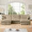 Slipcovered U Shape Sectional Deep Seat Sofa, Modular Design With Multiple Big Pillows, Comfy Cloud Couch For Living Room And Apartment-1837909446