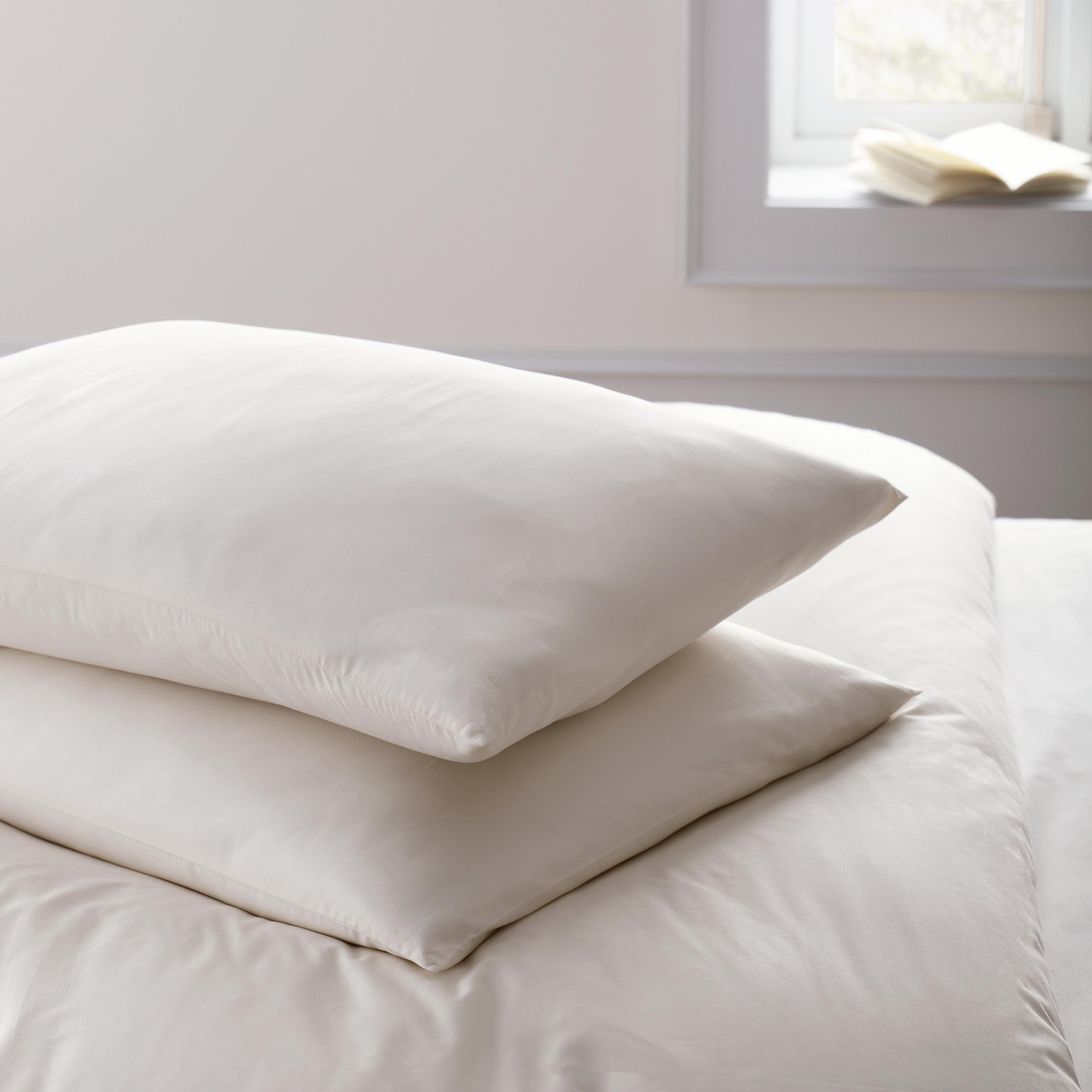 Emrik Brushed Organic Cotton Percale Sheet Set, Soft Gray, Queen