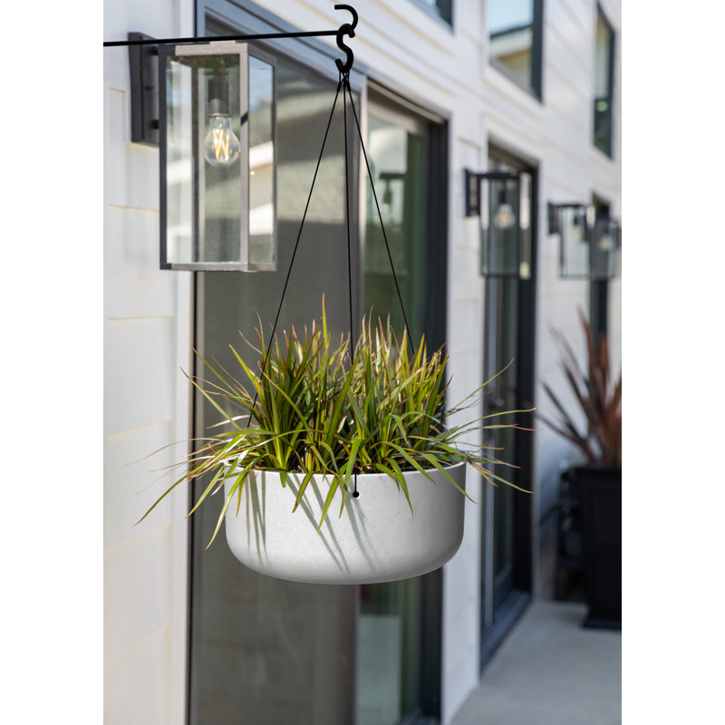 Mason Series Hanging Kona Bowl Planter, 2, White