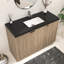 Meuble-lavabo autoportant 47,2 po Monterey + lavabo en acrylique noir renforcé-765077973