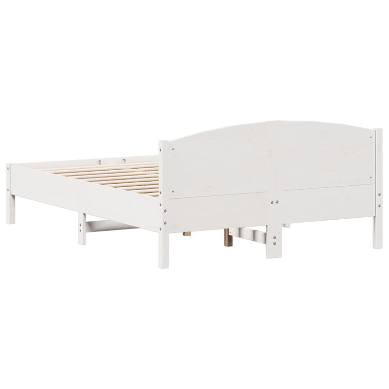 Peggy Solid Wood Bed, White, Small Double (4')