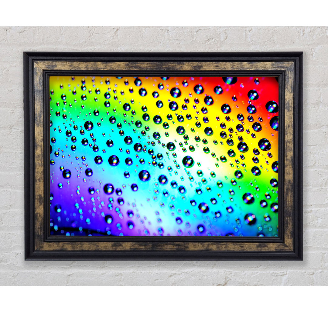 Gerahmtes Wandbild Rainbow Raindrops