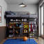 LED Metal Gaming Loft Bed With Open Storage
