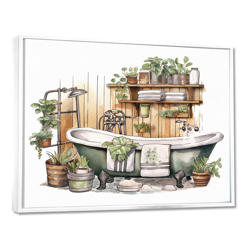 Décor de salle de bain naturel XXXVI - Impressions encadrées pour salle de bain, H 16 po x l 32 po x P 1 po