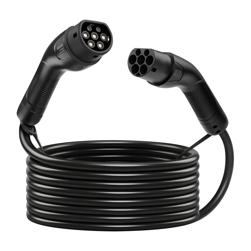 EV Charger Extension Cable, 32Amp 33 ft/10 m Max 22 kW Extension Cord Compatible with Type 2 Electric Vehicle Chargers, 3-Phase AC 480V 50Hz IP65 Heavy Duty Car Charging Cable with Carrying Bag