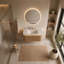 Meuble-lavabo flottant avec lavabo en pierre fritté intégré-1886314380
