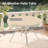 Round All - Weather Outdoor Dining Table For 6 7, Metal With Umbrella Hole, Powder Coating Rust Prevention, Bent Leg Design Style And Balance, Hand Polished Look, 52.72" Dimensions Colored Coated-129764049