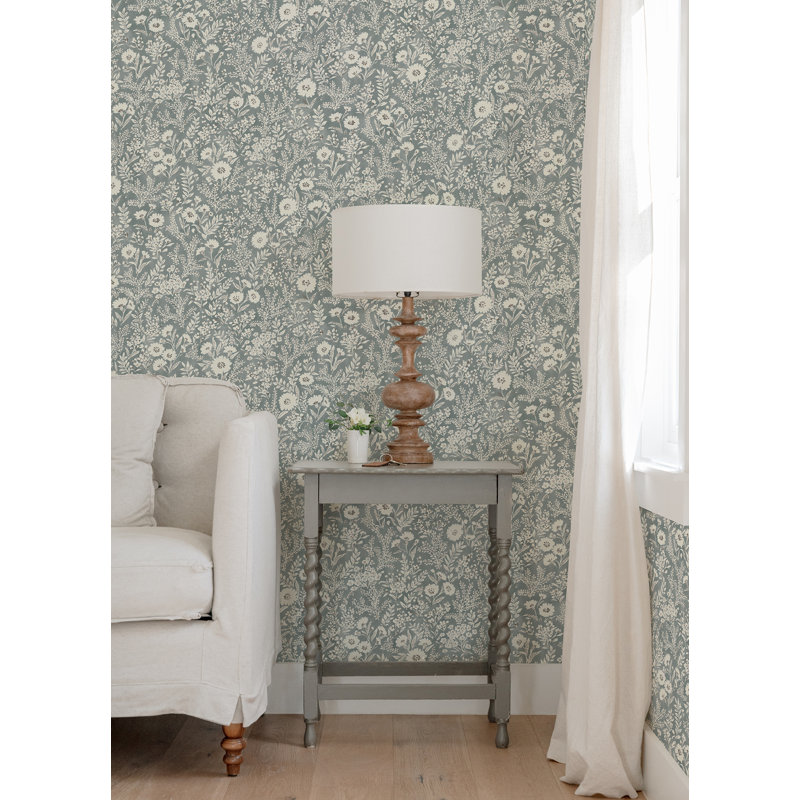 Floral Roll, Blue