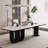 White Rectangular Stone Writing desk-613841450