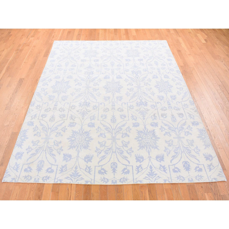 Tapis beige en laine noué à la main 8 pi x 9 pi 10 po E3CACAD8C3F64B69B0CCE327C819255B