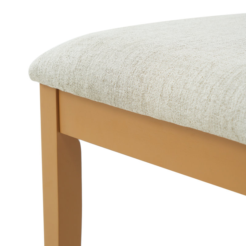 Ensemble de tables de salle à manger compactes 3 pièces brun clair avec table et chaises en bois extensible