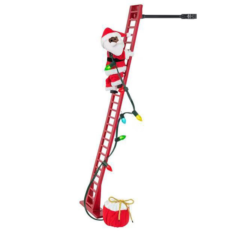 Magie de Noël Père Noël en peluche afro-américain 43 po Super Climbing