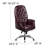 Crafton High Back Traditional Tufted 29" Leather Swivel Executive Chair-30609280