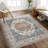 Oriental Machine Woven Polyester Area Rug in Blue-70927564