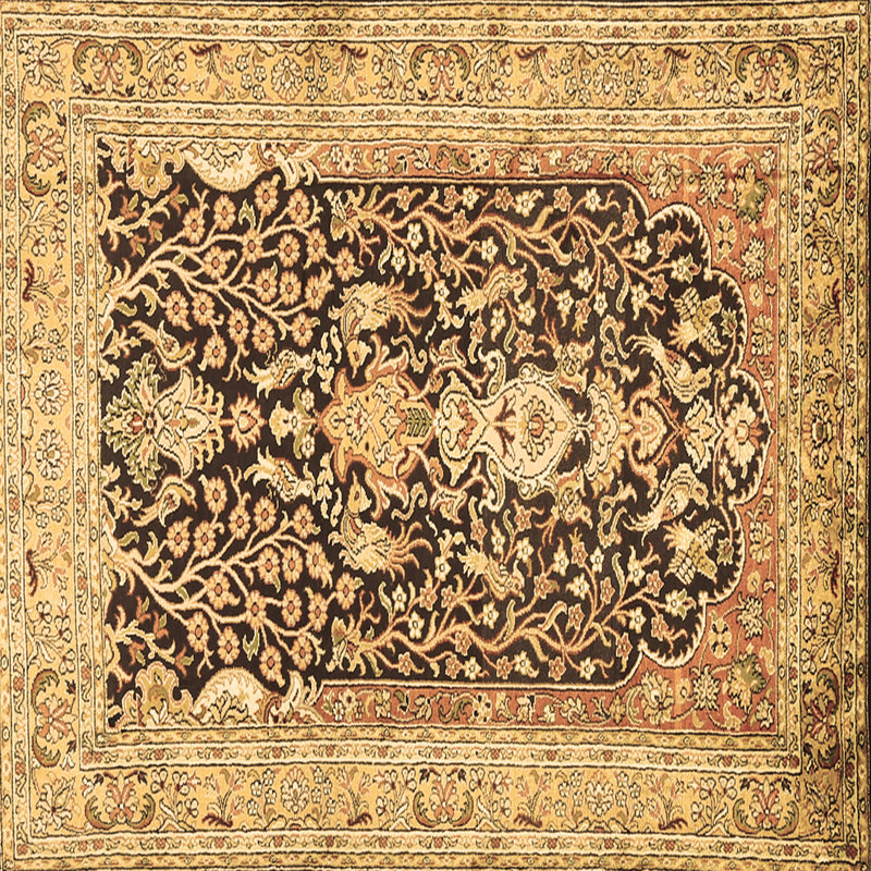 Lynet Washable Oriental Indoor Rug, Square 6'
