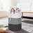 Woven Laundry Basket With Wooden Bead Tassel, Large Capacity Foldable Storage Hamper For Clothes And Toys, Breathable Cotton Organization For Bedroom And Nursery-1691069-1691014