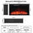 36 in. Electric Fireplace Insert with Trim Kit, Realistic Log, Overheat Protection, 750/1500W, Adjustable Flame Speed-129523617