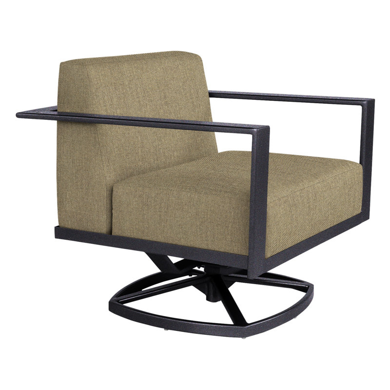 Studio Outdoor Rocker Chair, Graphite, Alcazar Redwood
