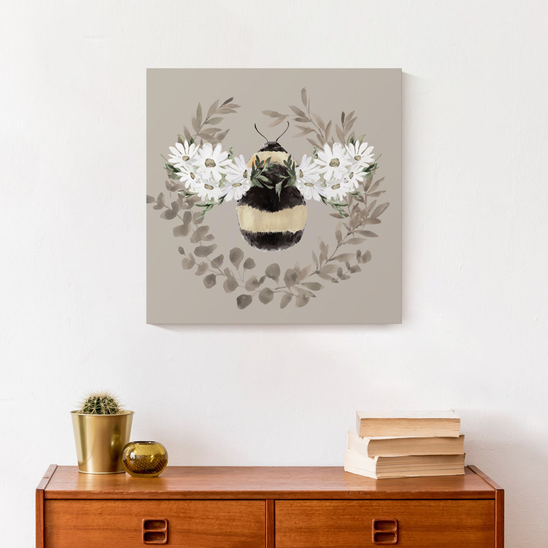 " Bumble Bee Wreath ", 12" H x 12" W x 1.25" D