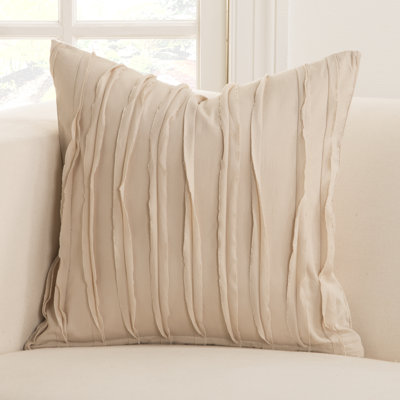Tattered 100% Cotton Throw Pillow