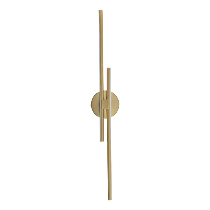 Applique murale à DEL 2 lumières Mokas, Noir mat, H 31,51 po x l 4,72 po x P 2,35 po