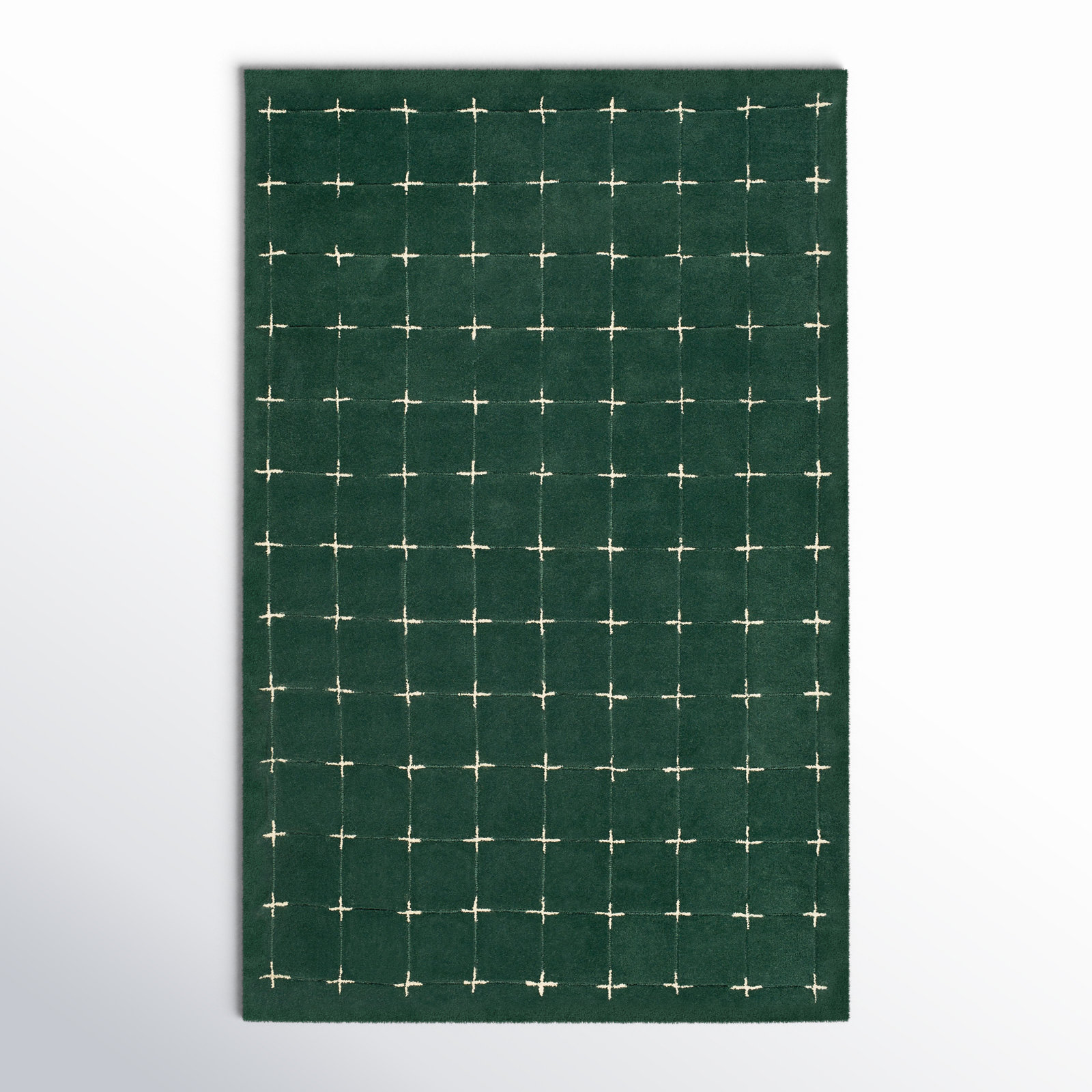 Mallory Green Hand Tufted Area Rug, Rectangle 3'6" x 5'6"