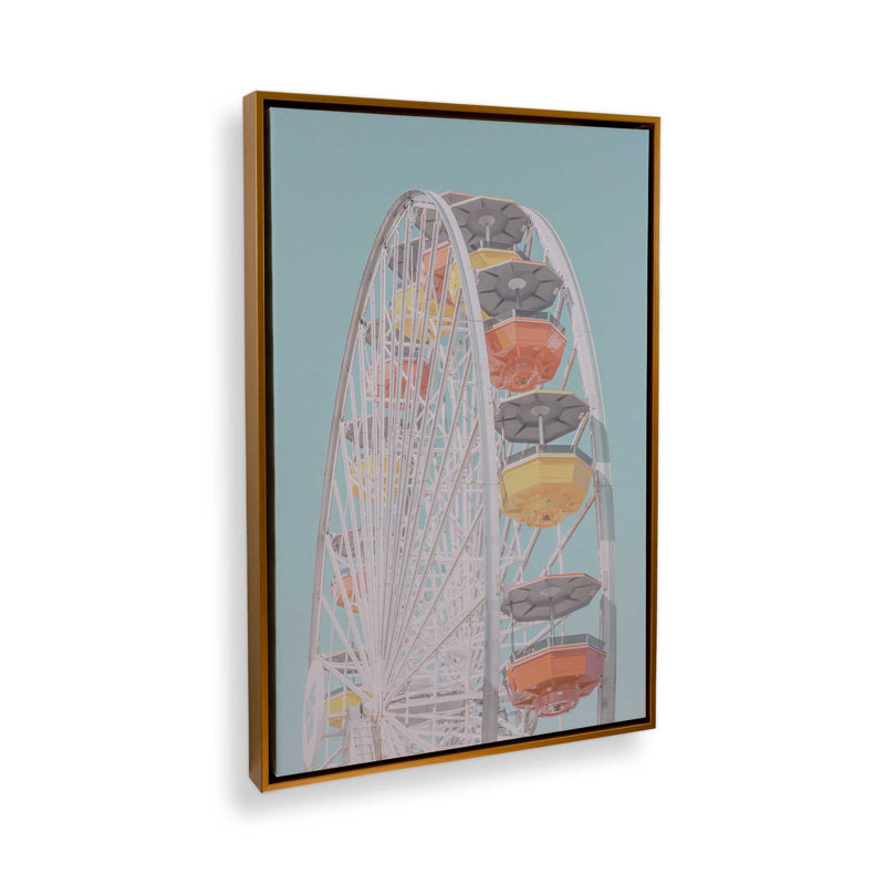 Pastel Carnival Ride On Canvas, H 12,75 po x l 8,75 po, Cadre flottant or poli